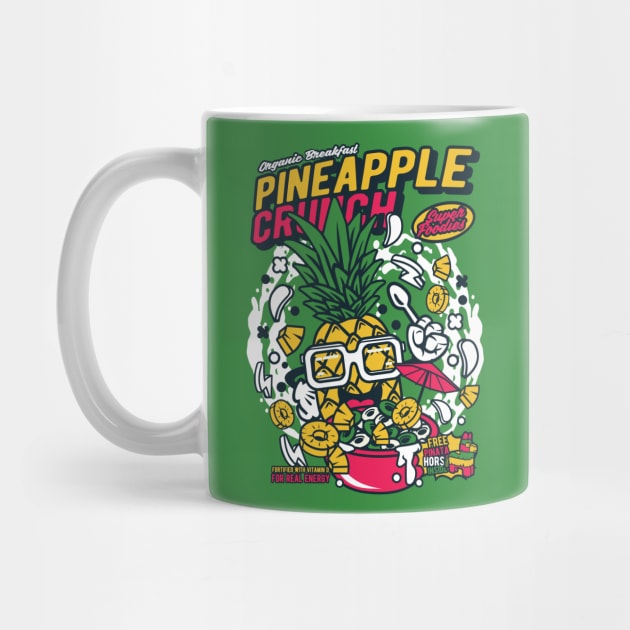 Retro Cartoon Cereal Box // Cereal Pineapple Crunch // Funny Vintage Breakfast Cereal by SLAG_Creative